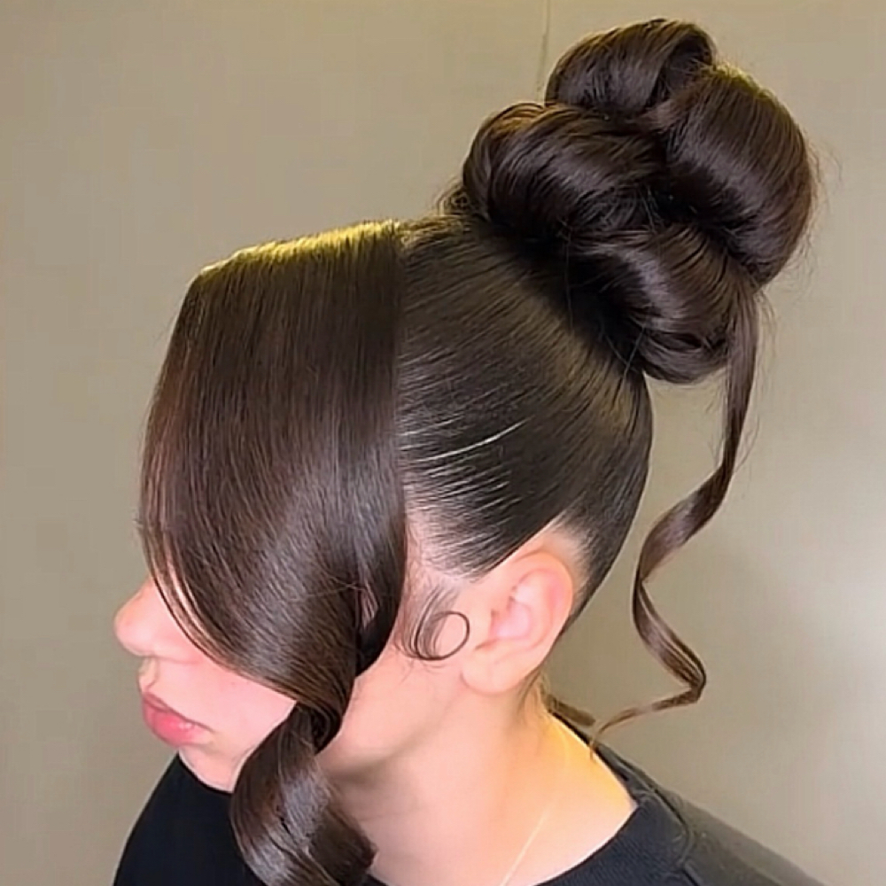 Pin Curl Updo ( Natural Hair Style) at Impeccable Beauty in Clarksville, TN
