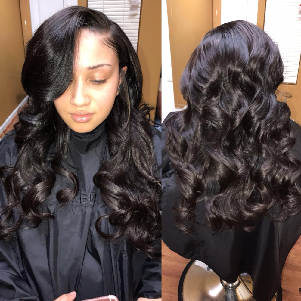 EH Traditional Install at Eanaj Hair Studio in Houston, TX