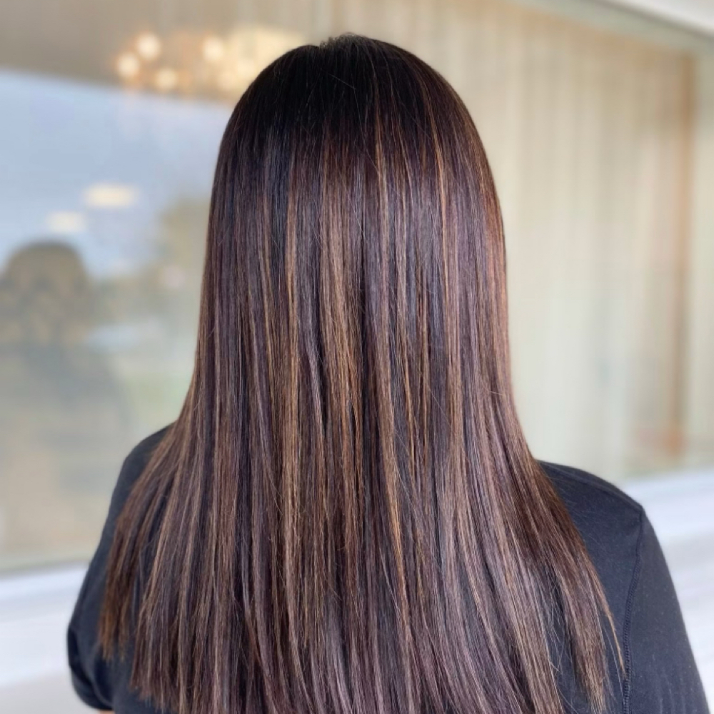 Color Retouch, Partial Highlight and Haircut at Ivey Shears in Janesville, WI