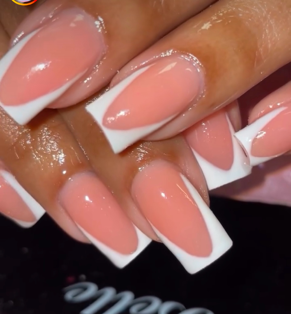 Acrylic French Tip With Gel Polish at Nail Vigilante in Newalbany, IN