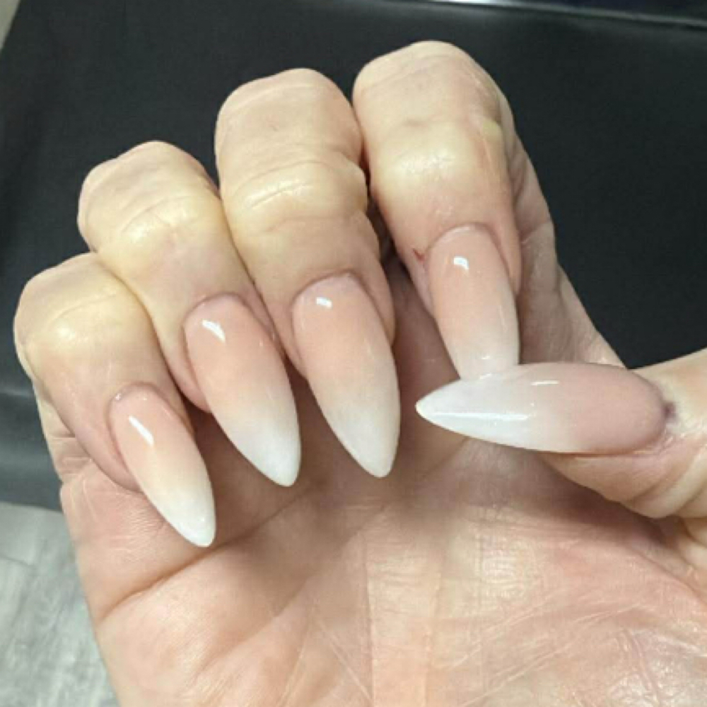 Pink/White Ombré Full Set at Elizabeth Kennedy in Saint Helens, OR