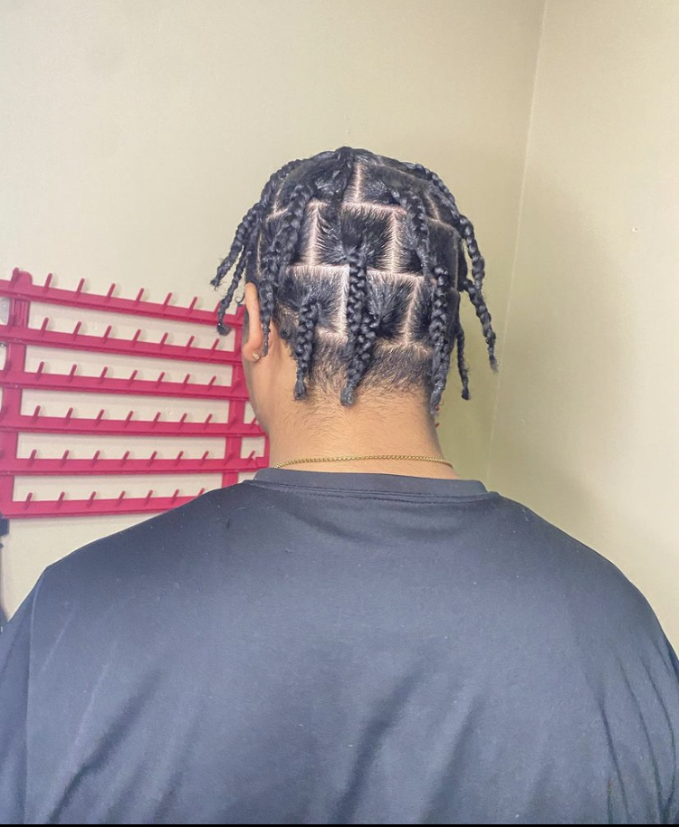 Mens large box braids