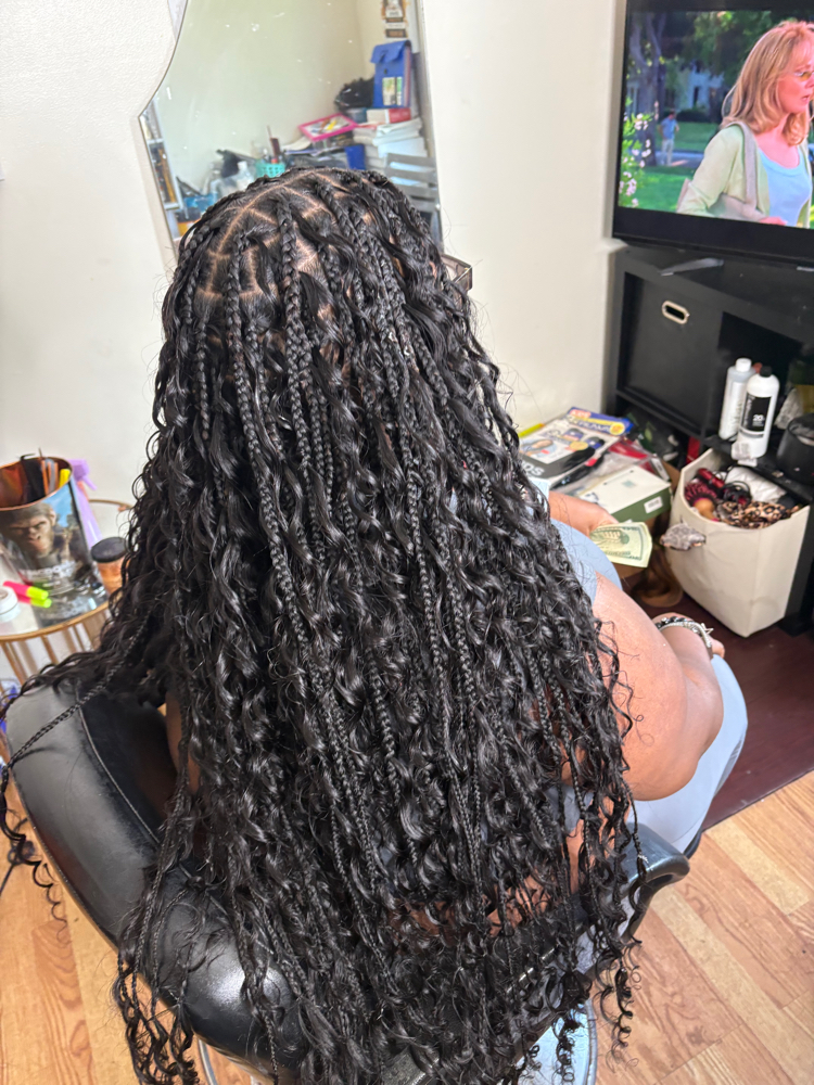 Small Human Hair Boho Braids at Crowned Conversations in Mt Holly, NJ