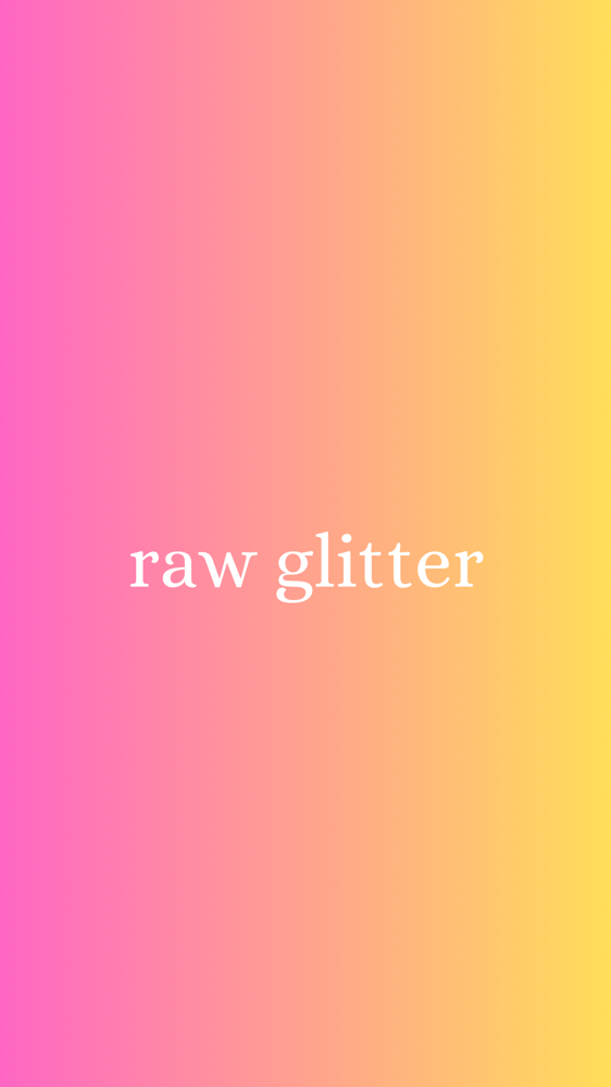 raw glitter