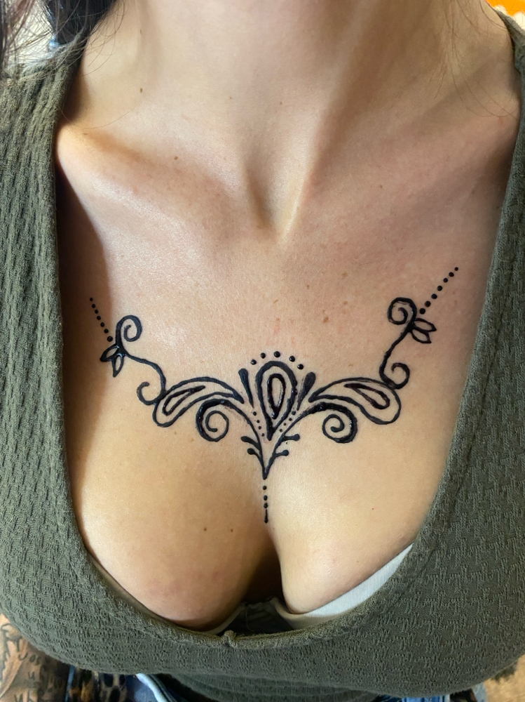 Chest Henna Design