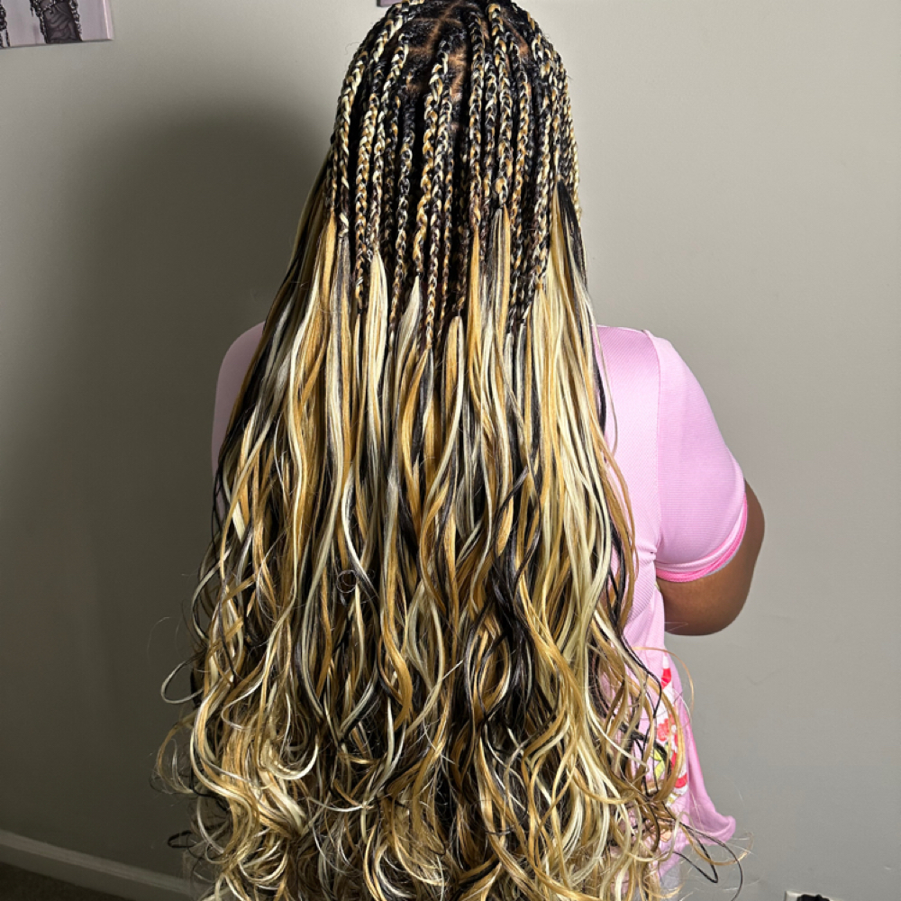 French Curl braids at Glorious Krown in Fayetteville, GA