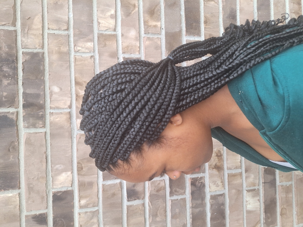 Medium-size Box Braids