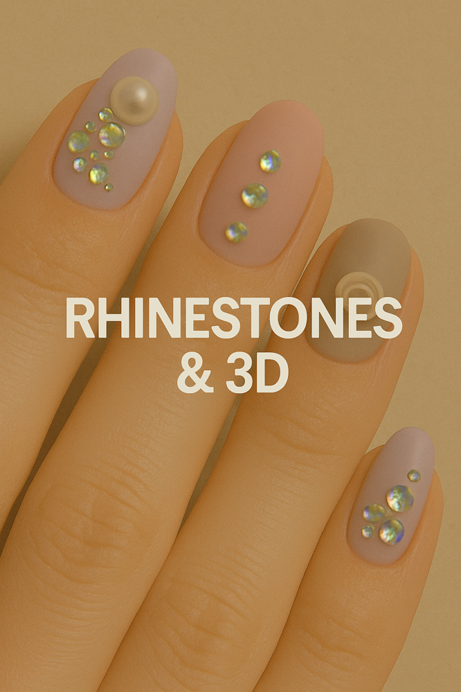 Rhinestones & 3D (per nail) at BC Nails in Reading, PA