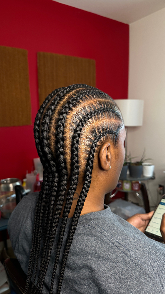 Straight-back Cornrows