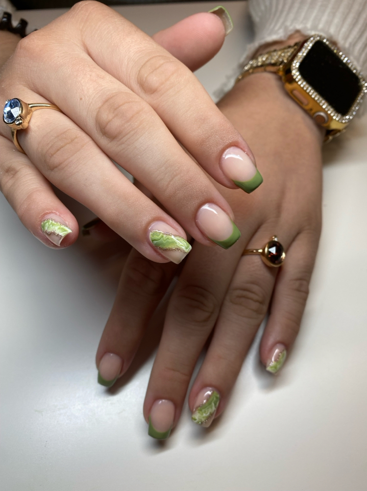 Structured Gel Mani W/ Nail Art