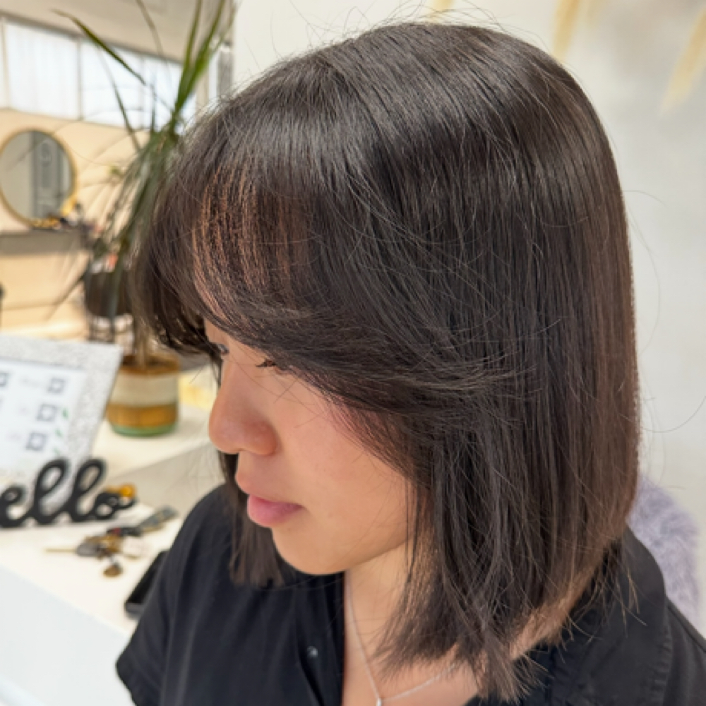 Bang Trim at Hair by Morgan Oakley in Apex, NC