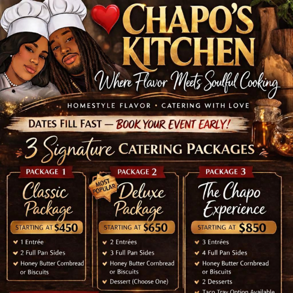 CHAPOS KITCHEN CATERING at The Chapo Experience in Grovecity, OH