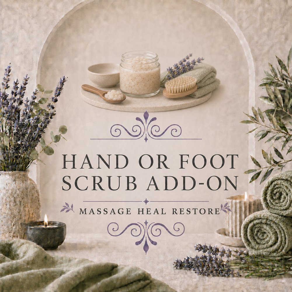 Hand or Foot Scrub add on at Massage Heal Restore, LLC in hypoluxo, FL