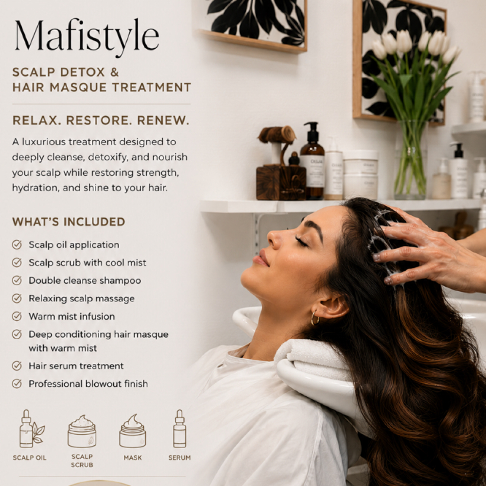 Scalp & Hair Hydration W/ Blowout at Mafistyle in Costa Mesa, CA