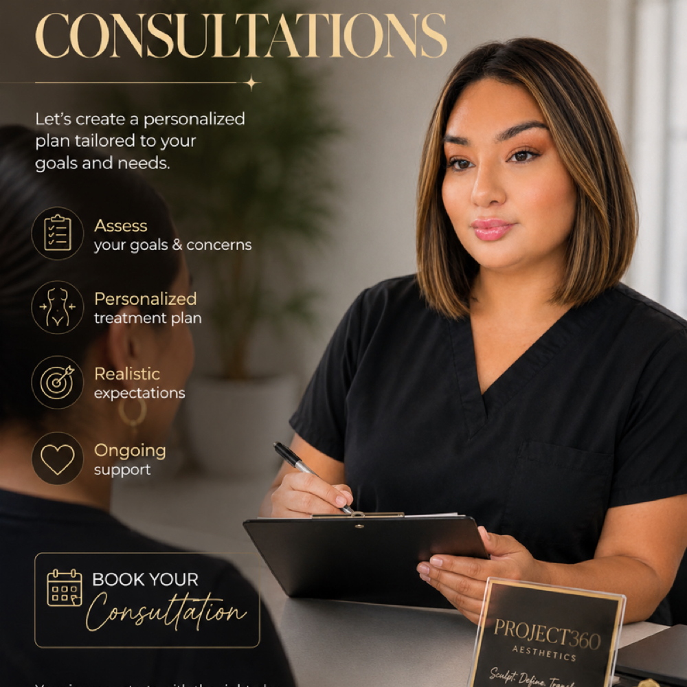 Consultation Treatment Plan at Project360 Aesthetics in Pearland, TX