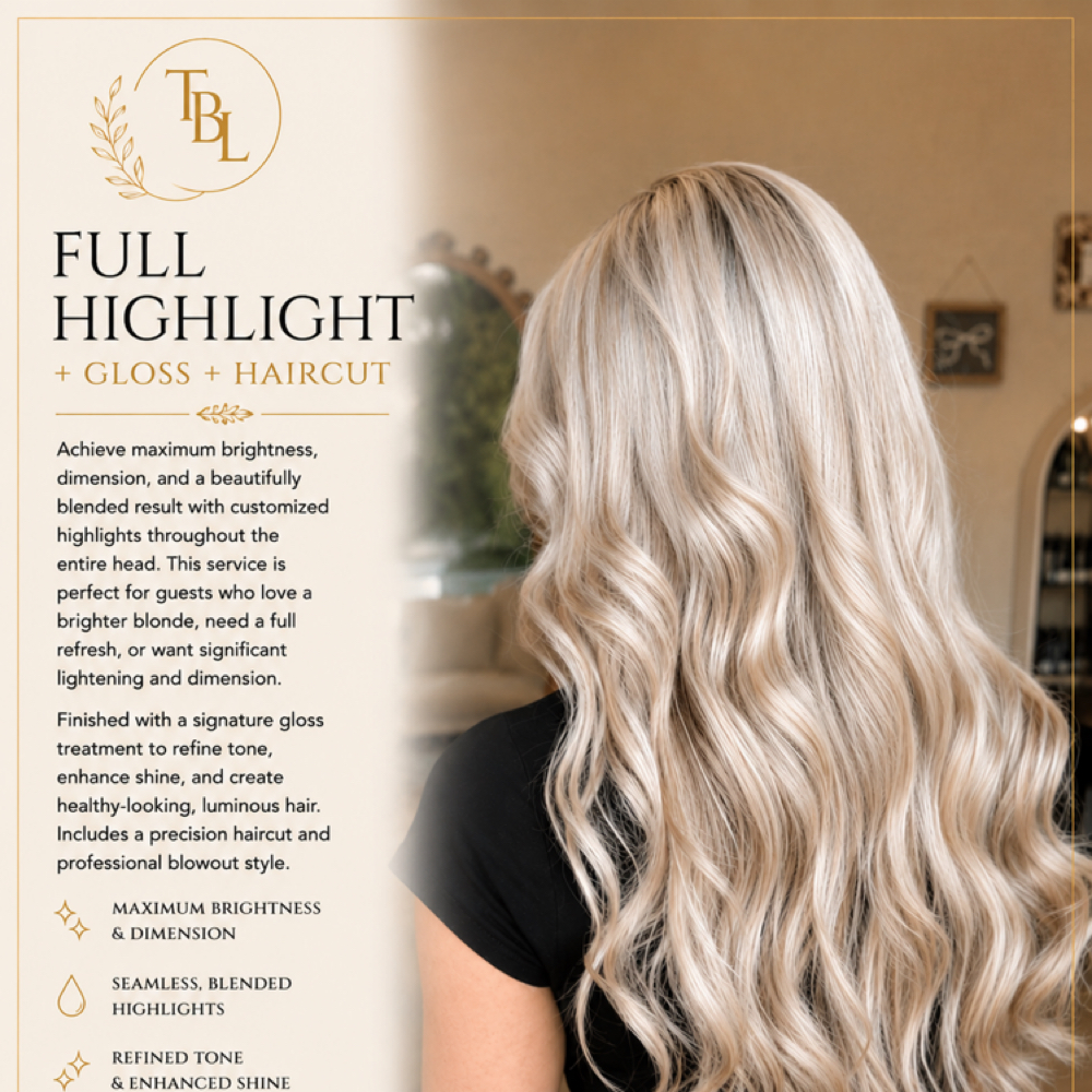 Full Highlight + Gloss + Haircut at Kristen  Wallace in Gainesville, GA