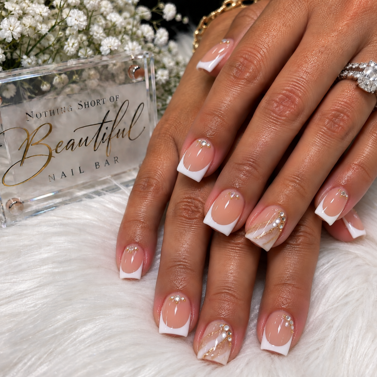 NAILS: Full Set- acrylic- short at A Shear Thing Beauty Collective in The woodlands, TX
