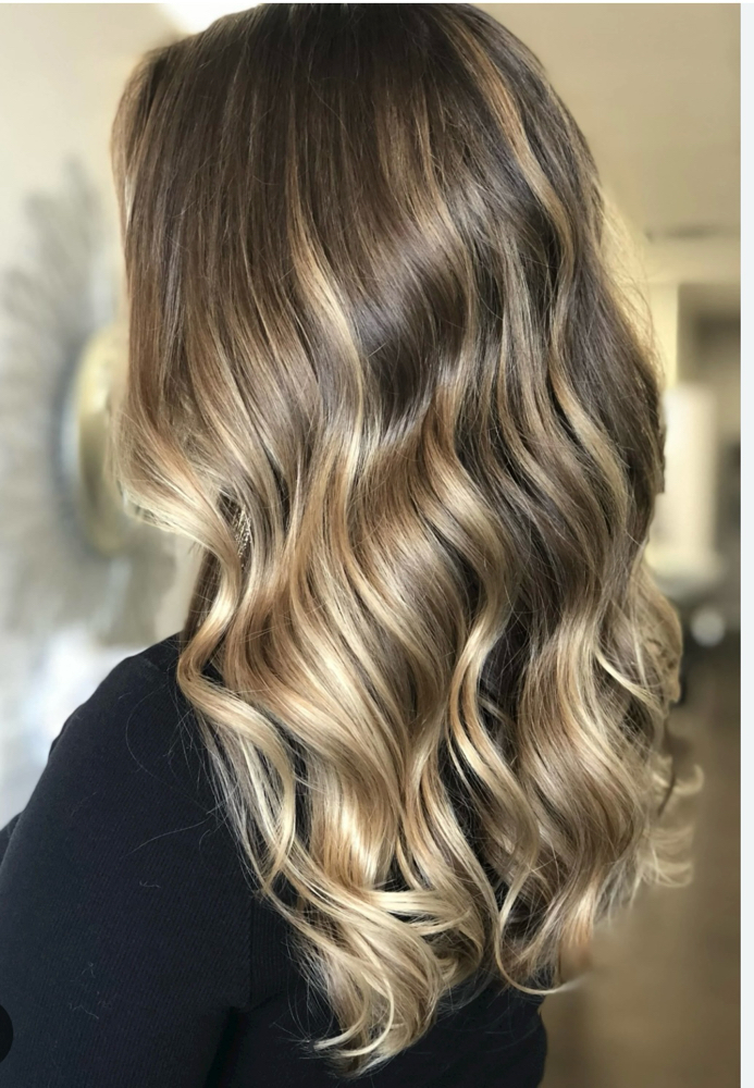 Partial Balayage With Haircut