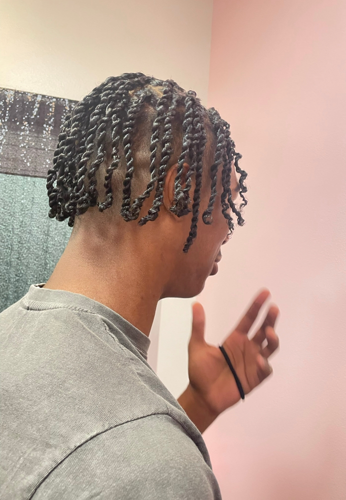 Men two Strand Twist (half Head)