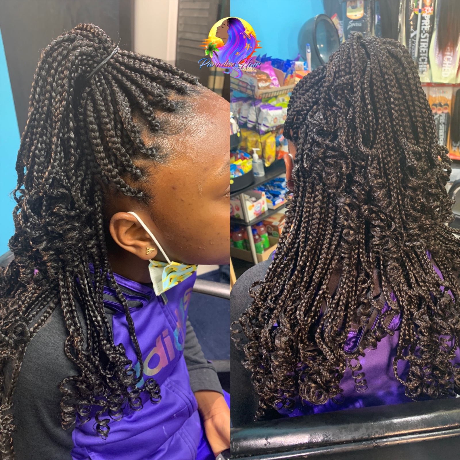 Children’s Classic Box Braids at Paradise Hair Promotions in Bedford Heights, OH