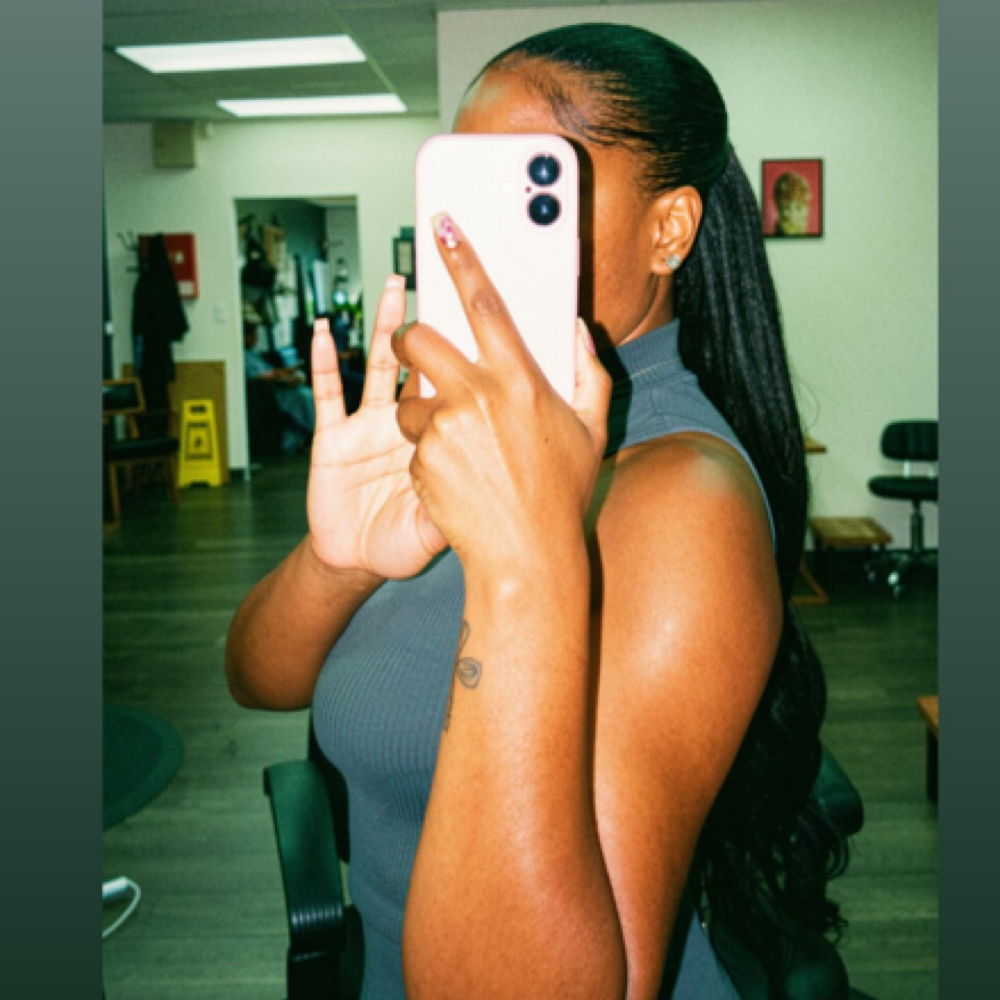 Half Up/ Half Down (Glue) at The Hair Station in Somerset, NJ