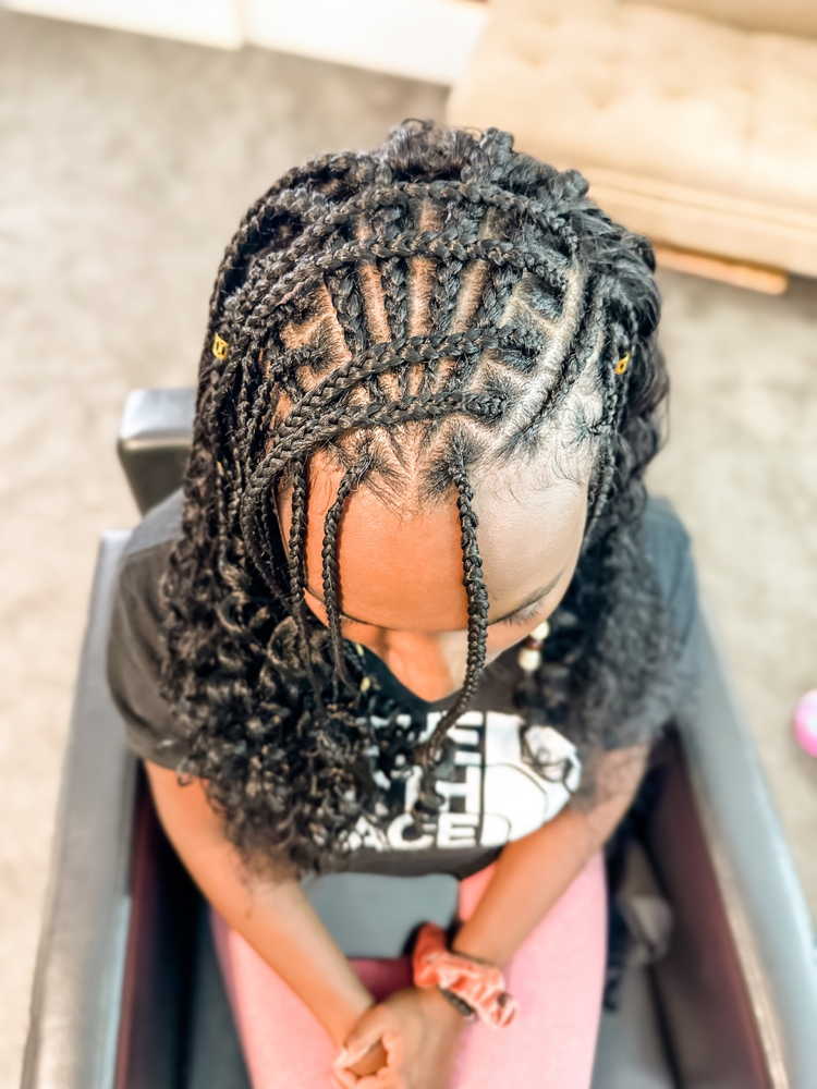 Cornrows w/sew-in weave