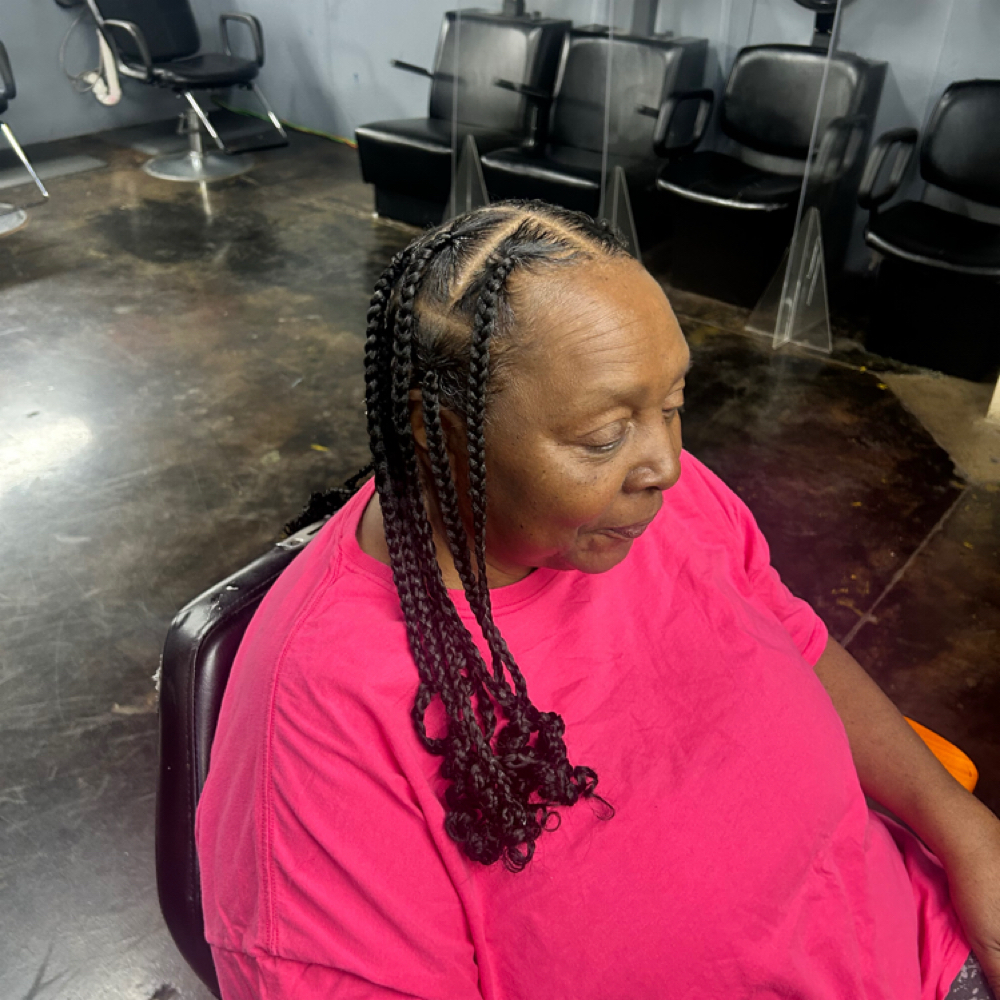 Large Knotless Braids at JB's Hair Haven in Little Rock, AR