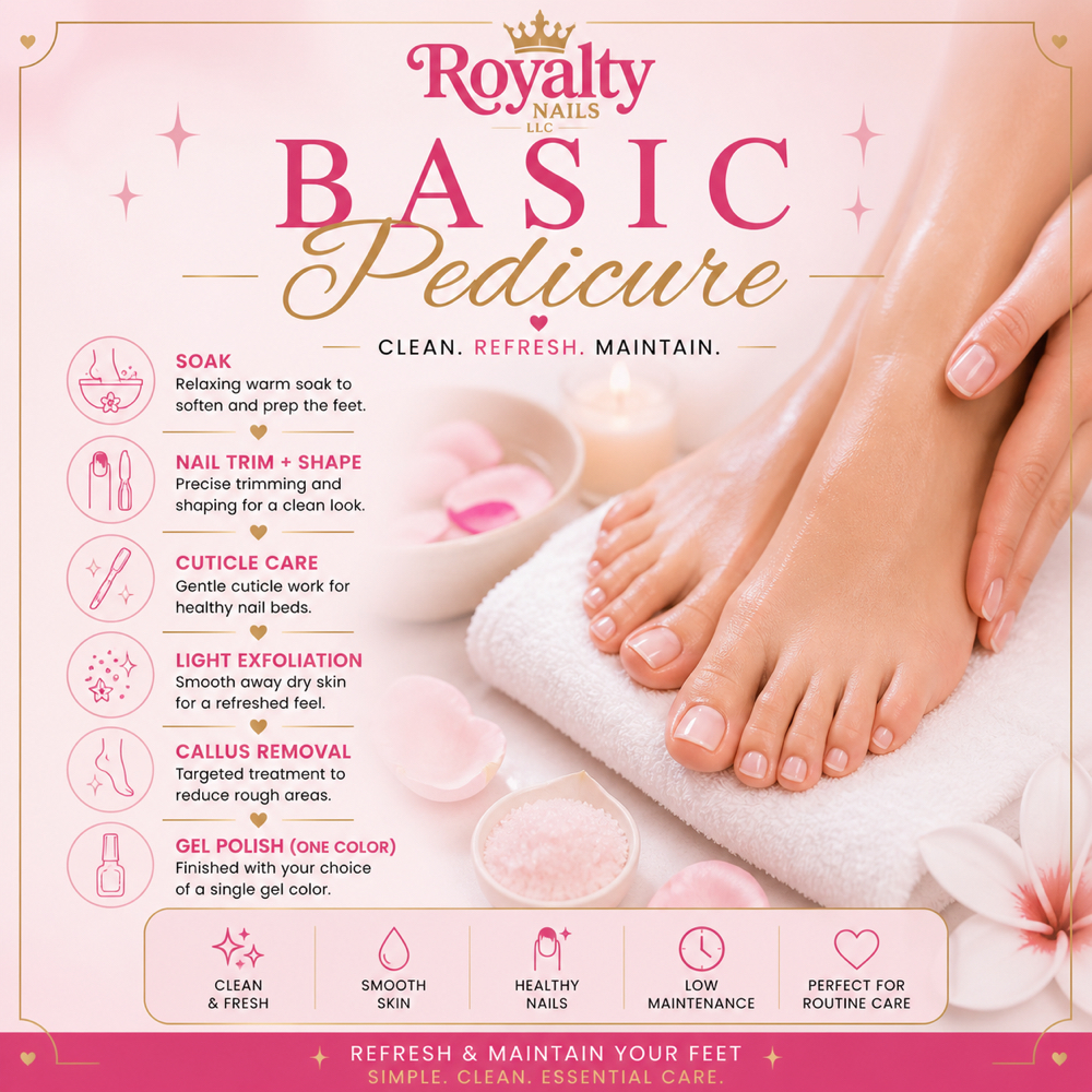 Basic Pedicure at Royalty Nails LLC in Colorado Springs, CO