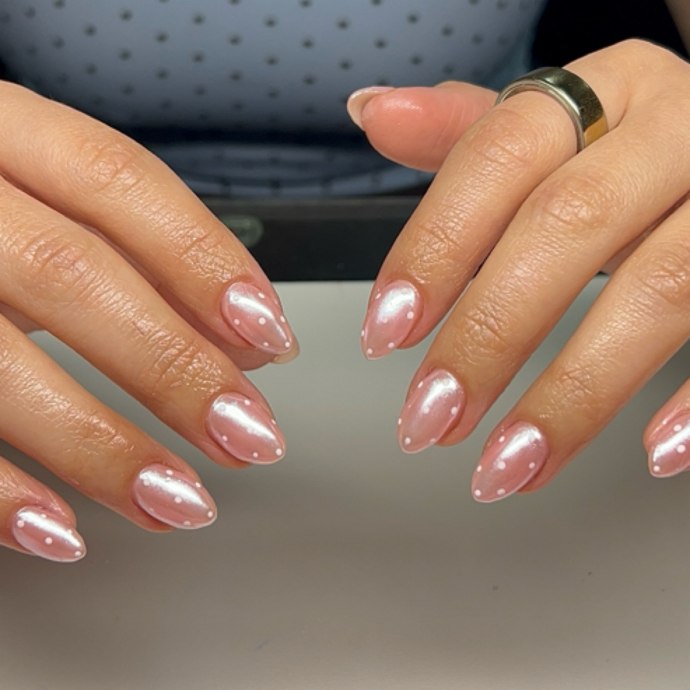 Simple Builder Gel Manicure at Glamour Salon in Garden City, KS