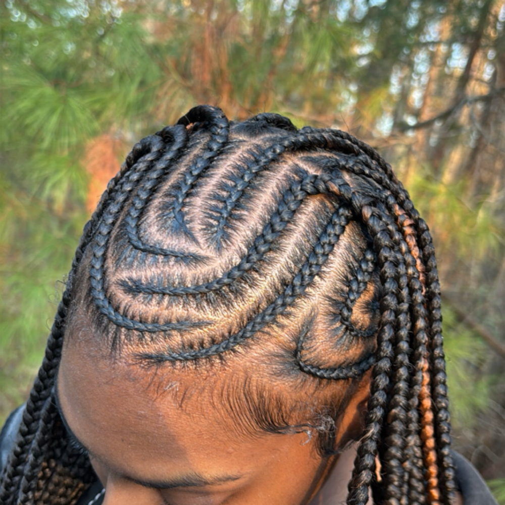 Fulani braids - butt length at Knotless By Mya in union city, GA