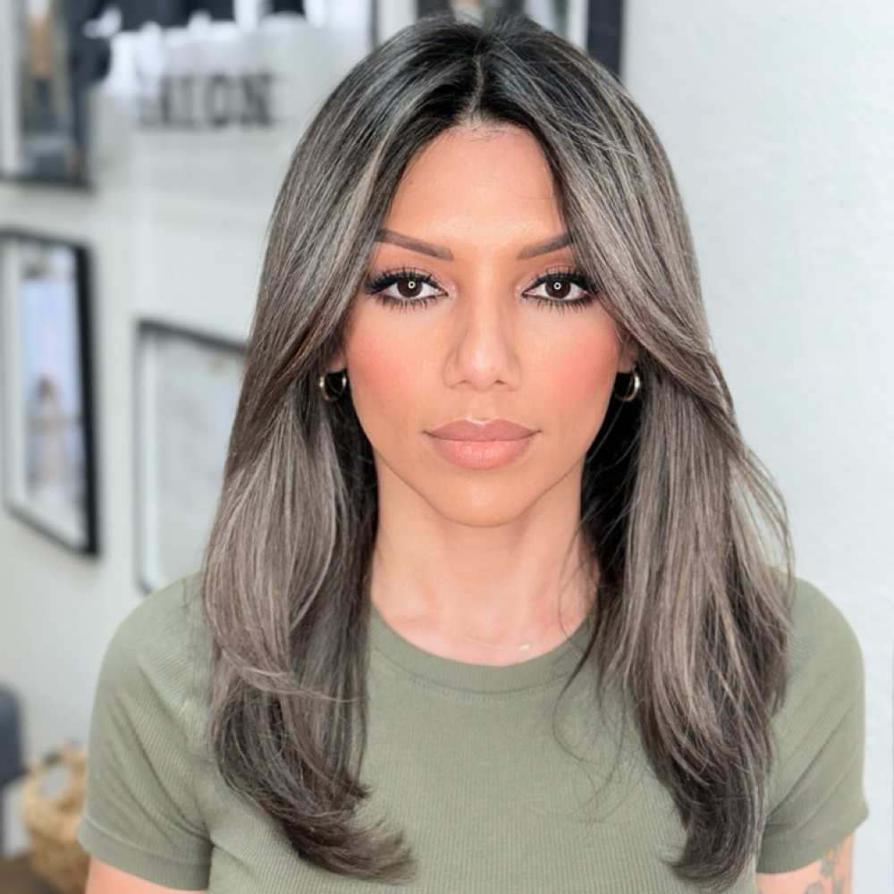Gray Blend Consultation + Test at Glori Salon in Sunrise, Florida, FL