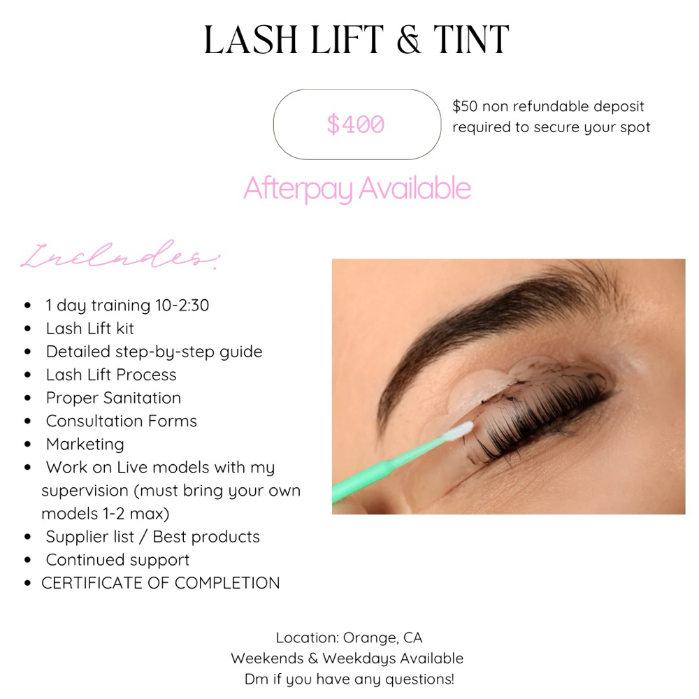 Lash Lift Training