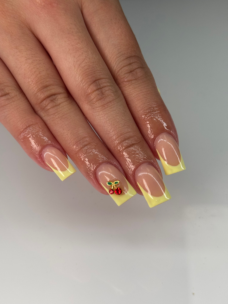 Short Acrylic Full Set With Deisgn at Nailsbybell in Royersford, PA