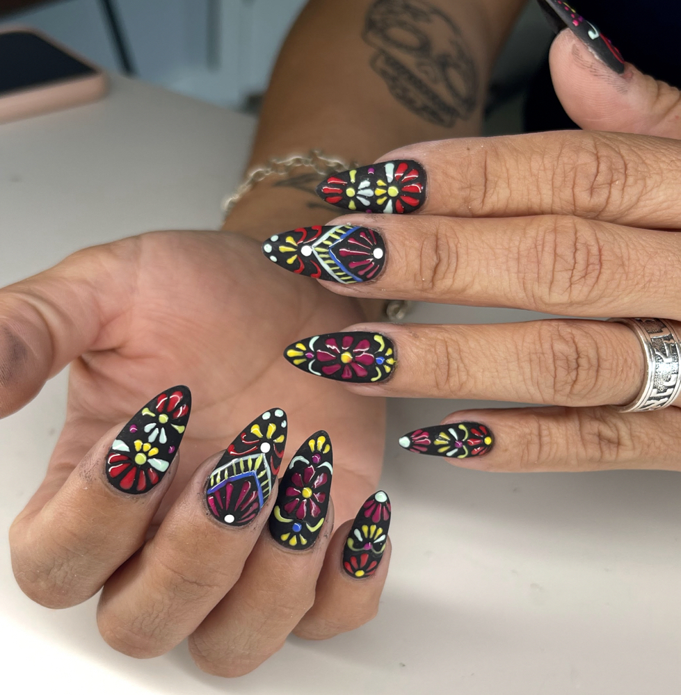 Hand Painted Nail Art