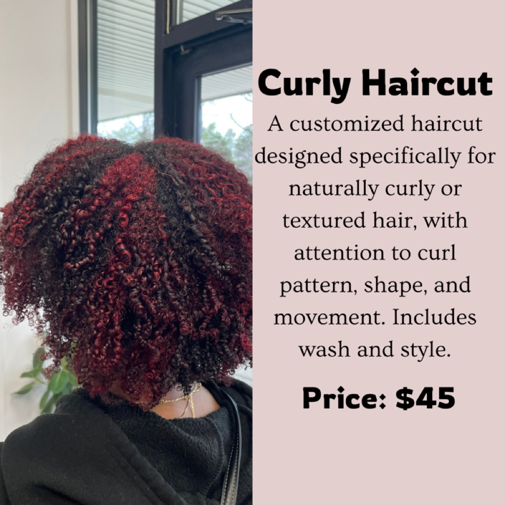 Curly Haircut at Styling by Destiny in Portland, MI