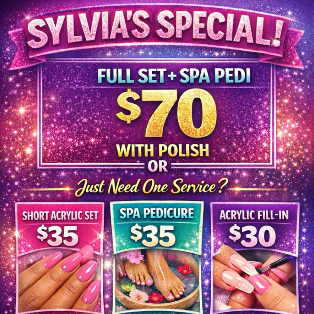 Sylvia’s SPECIAL ACRYLIC FILL at Nailed It! Nail Salon in Hudson, FL