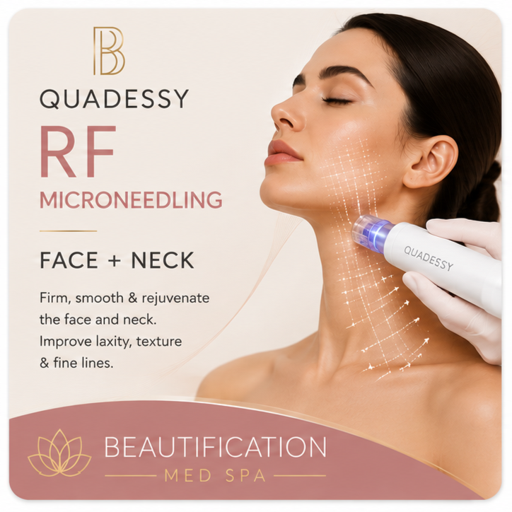 Quadessy RF Microneedling Neck at Beautification MedSpa in Concord, CA