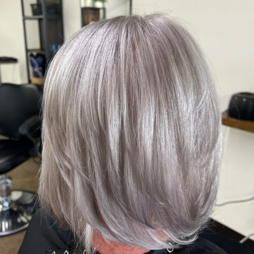Grey Blending 20mins at Crown and Canvas Hair Studio in Camp Verde, AZ
