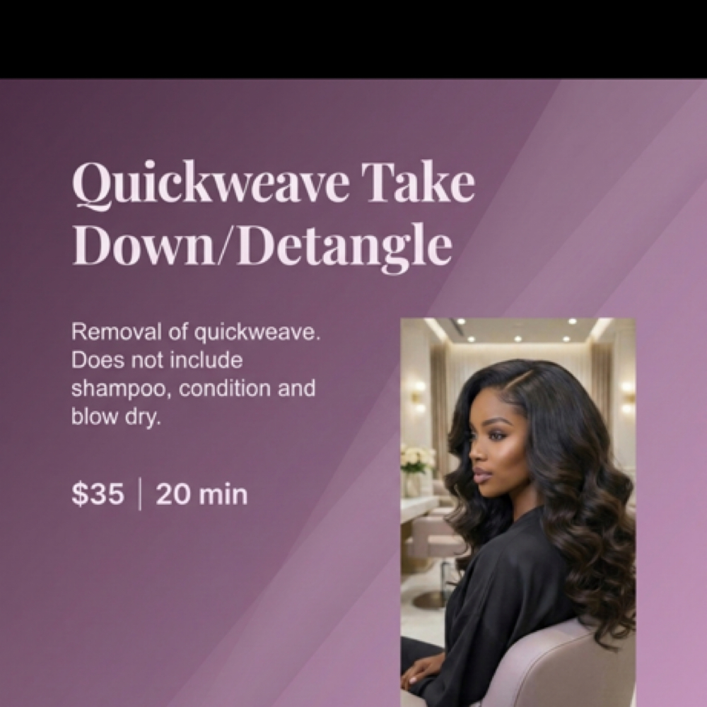 Quickweave Take Down/Detangle at Hair by J’Rena’ in Lawrenceville, GA