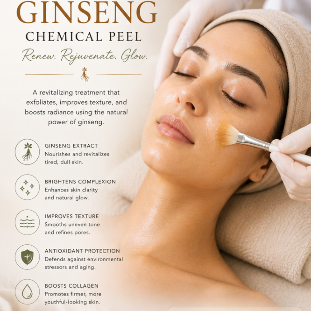Ginseng Chemical Peel at Lux Skincare Therapy & VVS Smile Bar in Palm Desert, CA