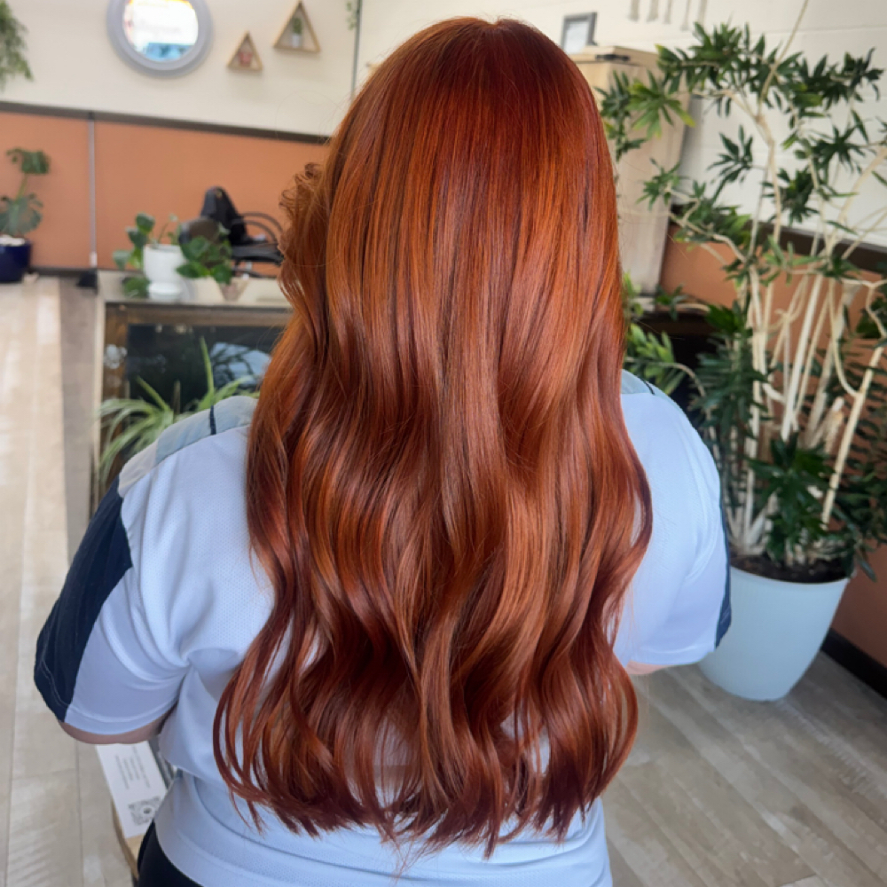 Custom All-Over Color + Lightening at Hair.by.nelly in Columbus, IN