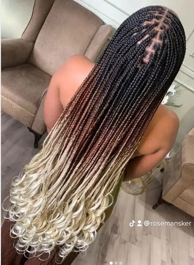 Small  Box Braids Or Knotless