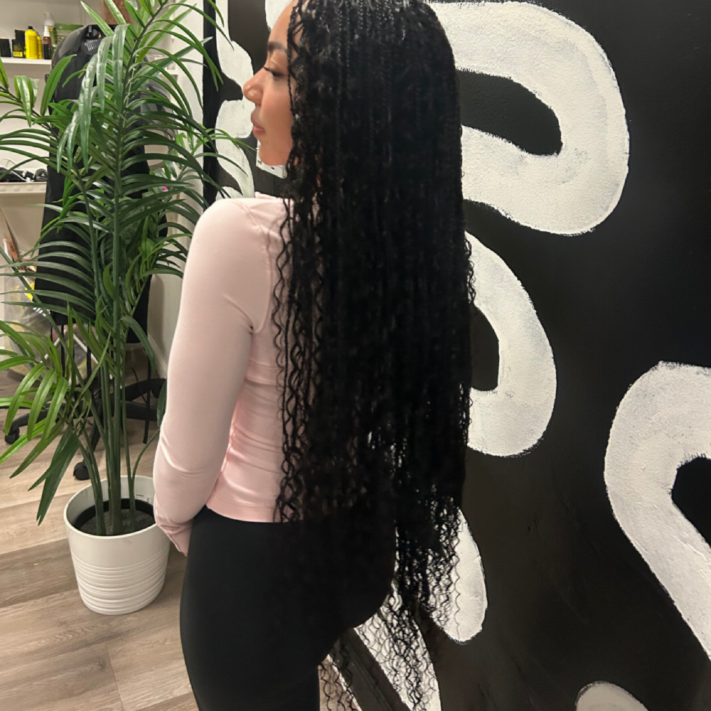 Boho Braids  Butt length at Miracle Hands Beauty LLC in Long Beach, CA