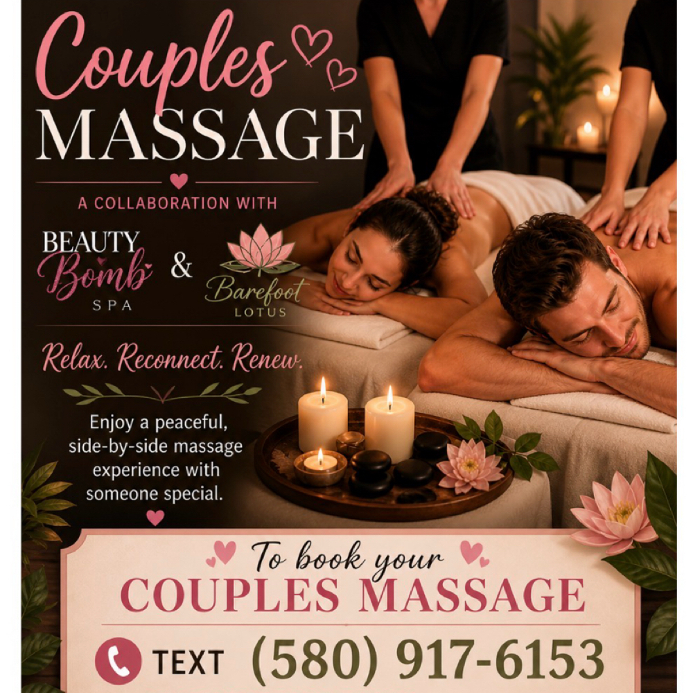 Couples Massage( 5809176153) at Beauty Bomb Spa in Lawton, OK