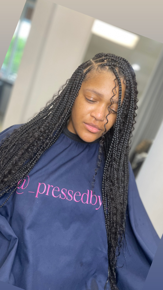 Medium Knotless Braids