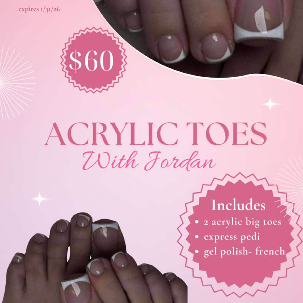Acrylic Toe Promo With Jordan