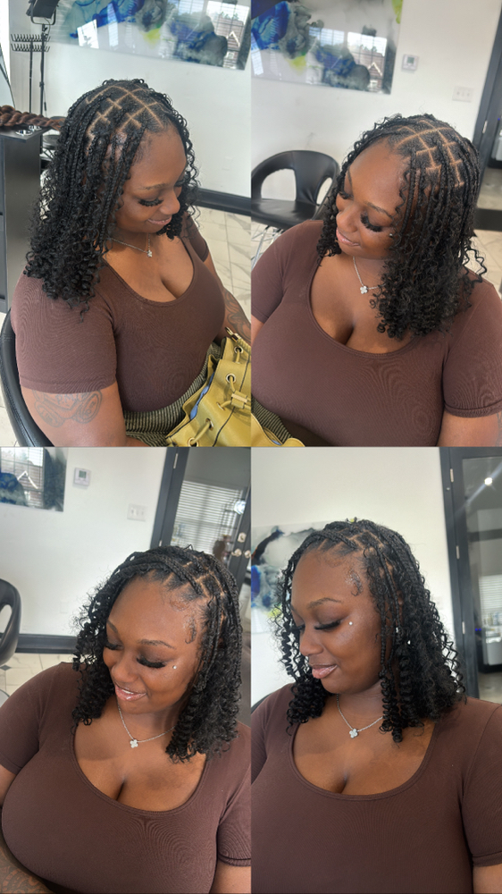 Medium Knotless Braids Bob