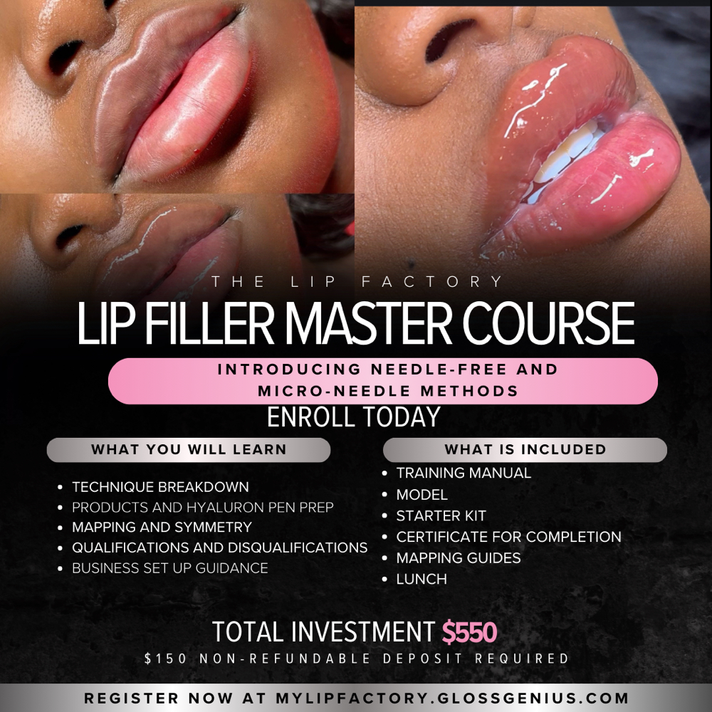 Lip Filler Master Course at THE LIP FACTORY in Raleigh, NC