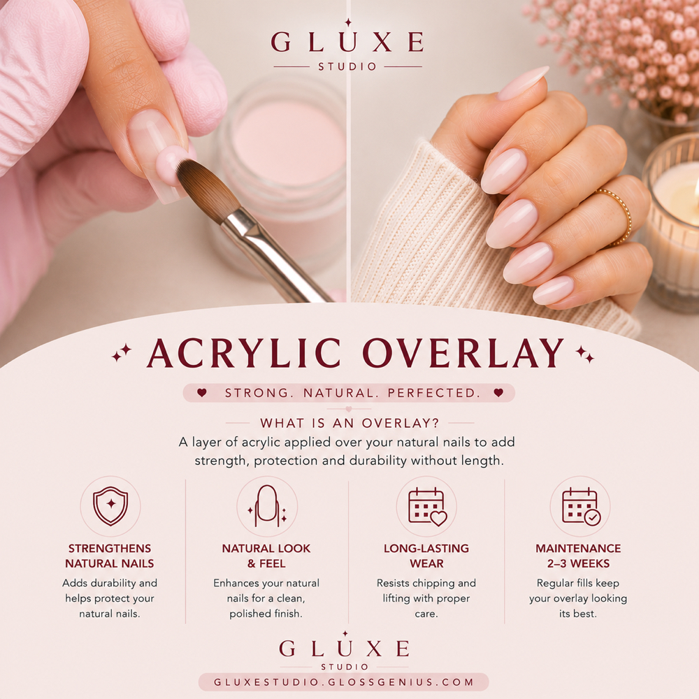 Acrylic Overlay at G-Luxe Studio LLC in Menomonee Falls, WI