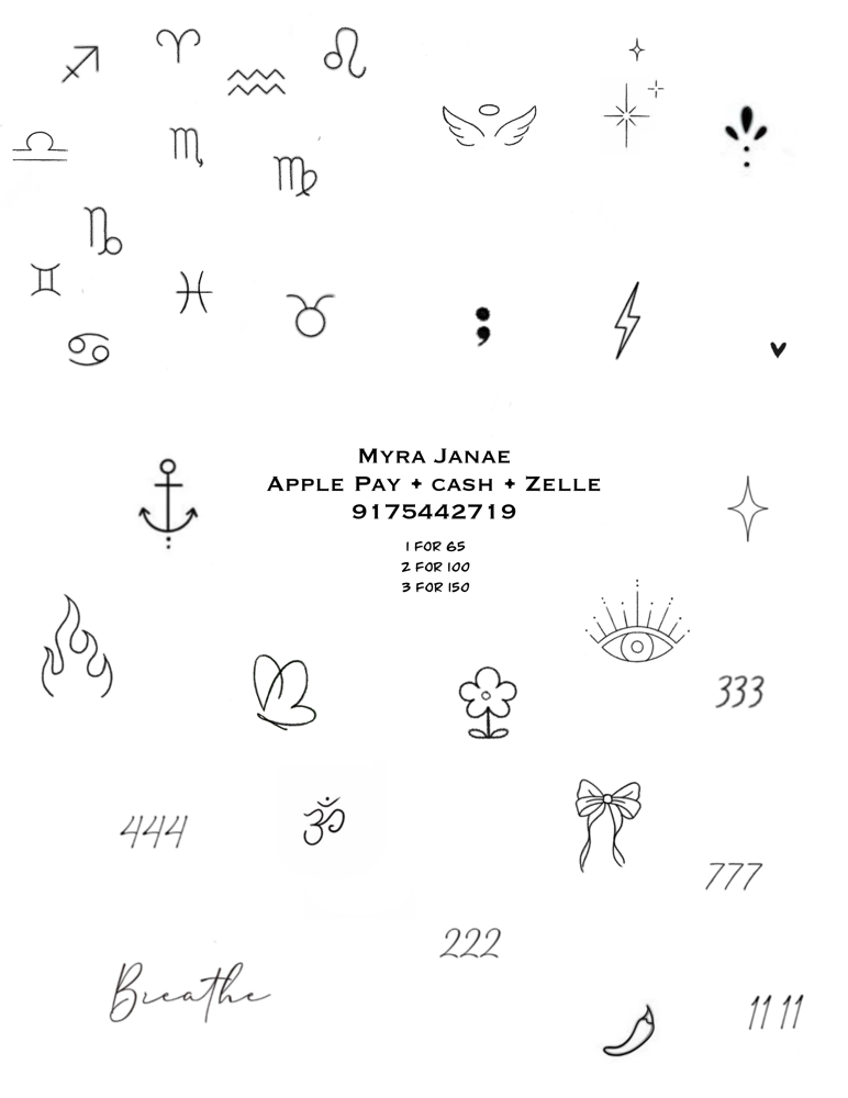 October Flash Sheet Tattoo